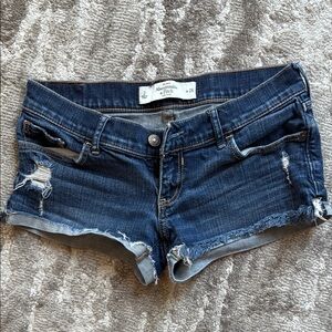Abercrombie & Fitch Blue Jean Shorts Distressed Cut-Off
